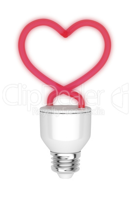 Heart shape light bulb