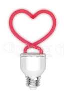 Heart shape light bulb