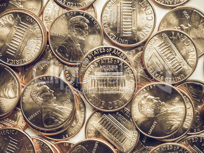 Vintage Dollar coins background