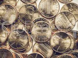 Vintage Dollar coins background