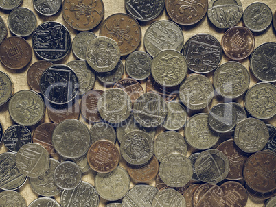 Vintage Pound coins