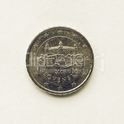 Vintage Slovak 10 cent coin