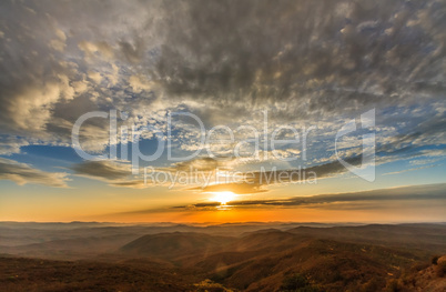 Autumn Sunset in the mountains