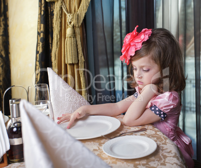 girl at the dinner table