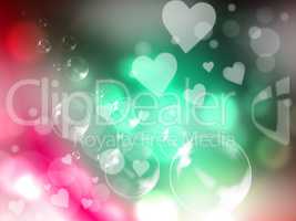 Background Hearts Shows Valentines Day And Backgrounds