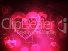 Heart Background Represents Valentine Day And Backdrop