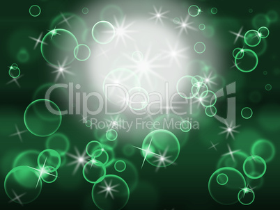 Glow Bubbles Represents Light Burst And Abstract