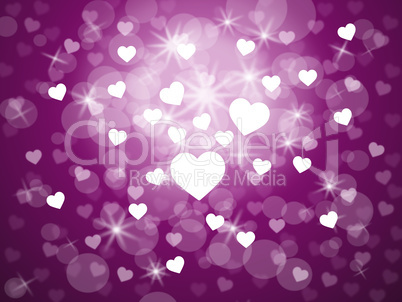 Heart Background Shows Valentines Day And Abstract
