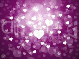 Heart Background Shows Valentines Day And Abstract