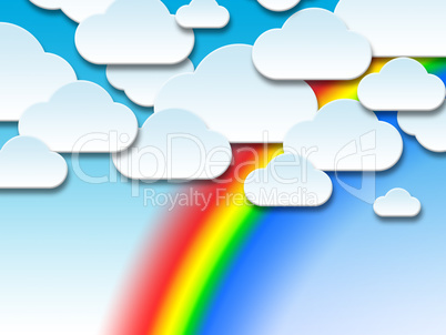 Background Clouds Means Text Space And Backdrop