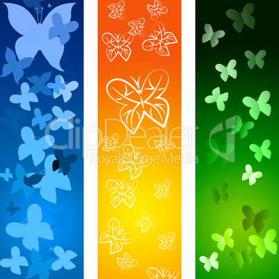 Butterflies Copyspace Indicates Blank Flying And Backdrop