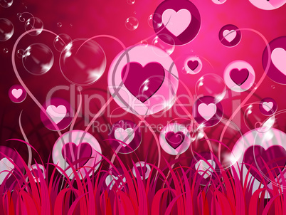 Background Landscape Shows Valentine Day And Affection