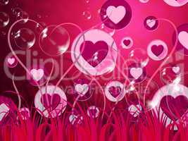 Background Landscape Shows Valentine Day And Affection