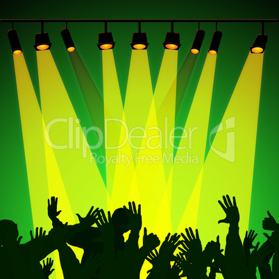 Audience Spotlight Represents Backdrop Backgrounds And Entertain