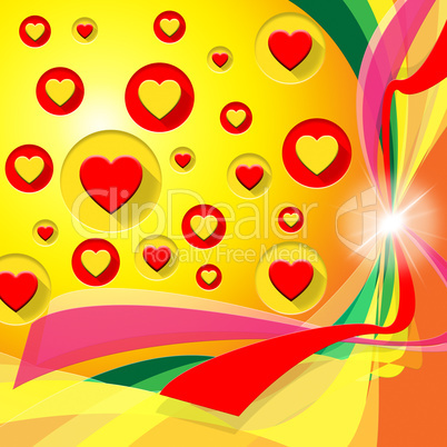 Background Hearts Represents Valentines Day And Backdrop