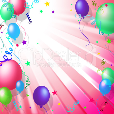 Balloons Background Shows Blank Space And Backdrop