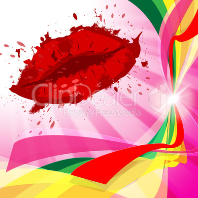 Beauty Lips Represents Make Up And Beautiful