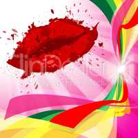 Beauty Lips Represents Make Up And Beautiful