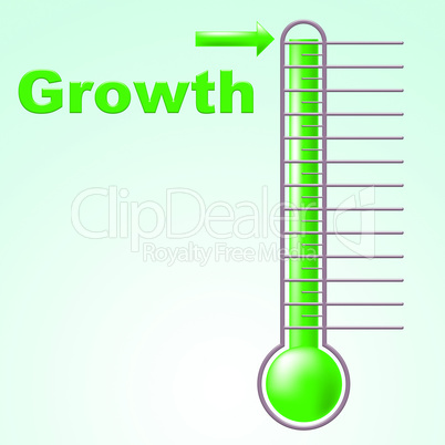 Growth Thermometer Indicates Rise Scale And Development