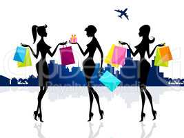 Shopping Shopper Shows Retail Sales And Adults