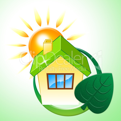House Eco Means Earth Friendly And Building