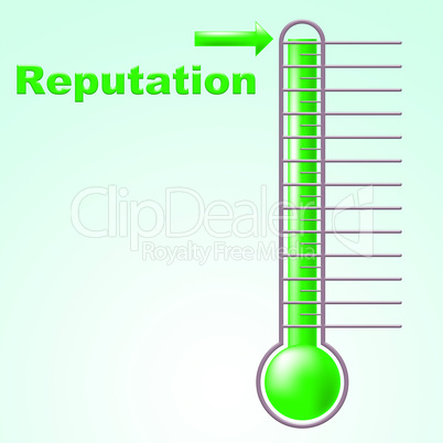 Reputation Thermometer Shows Mercury Credibility And Temperature