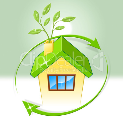 House Eco Indicates Earth Day And Building