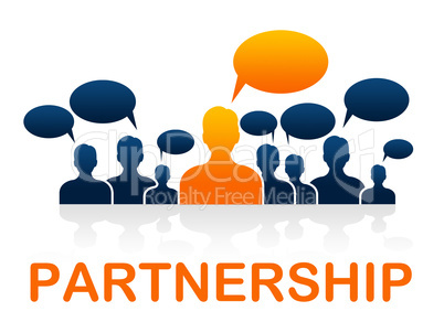 Teamwork Partnership Means Working Together And Cooperation