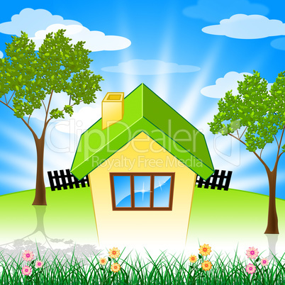 Summer House Shows Property Home And Houses