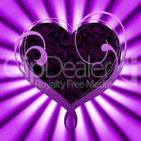 Background Heart Shows Valentines Day And Abstract