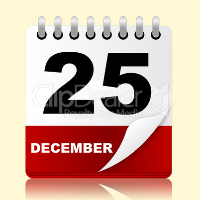 Twenty Fifth Indicates New Year And 25