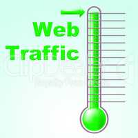 Web Traffic Shows Fahrenheit Thermometer And Celsius