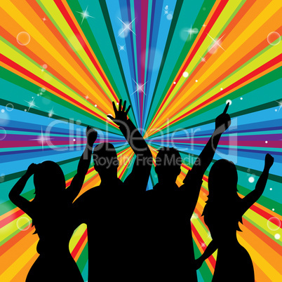 Disco Dancing Indicates Discotheque Joy And Parties