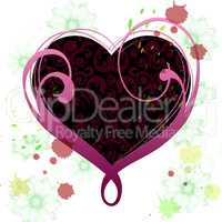 Heart Background Means Valentines Day And Abstract