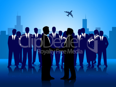 Business People Shows Team Work And Businessman