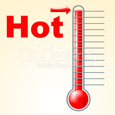 Thermometer Hot Represents Temperature Indicator And Boiling