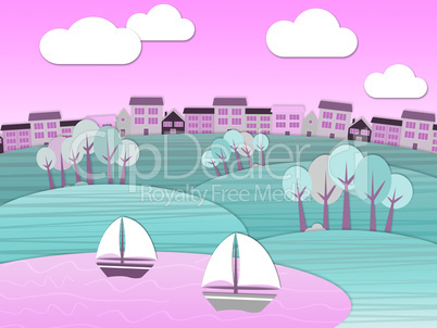 Sailing Sea Means Country Natural And Meadow