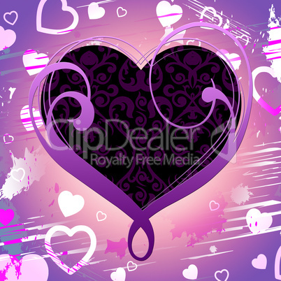 Background Heart Shows Design Hearts And Template