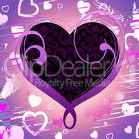 Background Heart Shows Design Hearts And Template