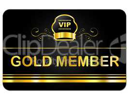 Gold Member Shows Very Important Person And Card
