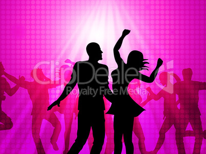 Disco Dancing Means Parties Celebrations And Fun