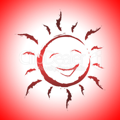 Background Sun Indicates Smiling Design And Sunlight