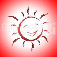 Background Sun Indicates Smiling Design And Sunlight