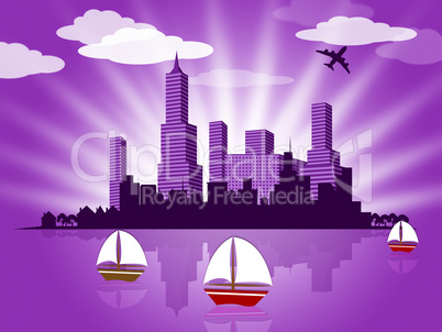 Relax Background Shows Sail Yachting And Boats
