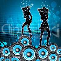 Disco Music Shows Sound Party And Melody