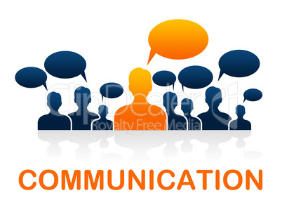 Communication Team Represents Group Communicate And Conversation