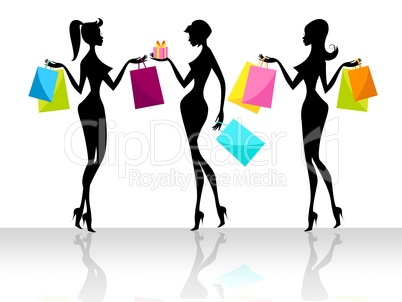 Shopping Shopper Indicates Retail Sales And Adult