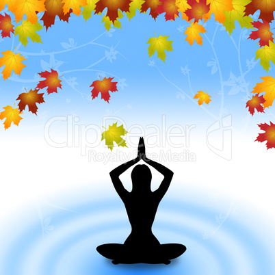 Yoga Leaves Indicates Meditate Relaxation And Plant
