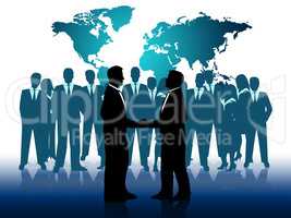 Business People Indicates Work Together And Businesspeople