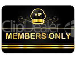 Membership Card Shows Very Important Person And Celebrity